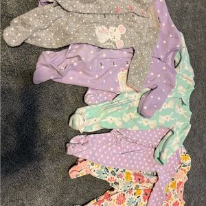 Adorable Kids One Pieces Set - Purple, Gray, Mint